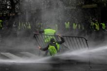 Manifestation de gilets jaunes à Bruxelles, le 30 novembre 2018.