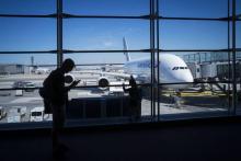 Un Airbus a380 d'Air France sur le tarmac de l'aéroport de Roissy-Charles-de-Gaulle, le 6 août 2018