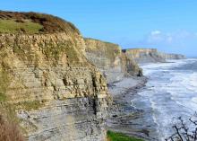 Les falaises de Southerdown au Pays de Galles. 