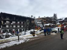 Incendie dans un ancien hôtel accueillant des saisonniers à Courchevel (Savoie), le 20 janvier 2019