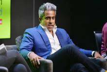 L'auteur américain Anand Giridharadas à San Francisco le 14 octobre 2018