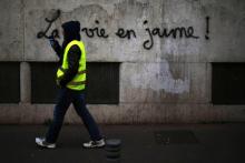 Un manifestant des "gilets jaunes" à Rouen, le 5 janvier 2019