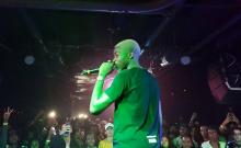 Le rappeur français MHD chante au "U Street Music Hall" à Washington, le 15 septembre 2017