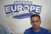 Romain Espino, porte-parole du groupe Génération identitaire, en août 2017 à Lyon