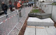 La stèle marquant l'emplacement de l'ancienne synagogue de Strasbourg a été vandalisée le 2 mars 2019