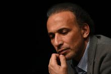 Tariq Ramadan lors d'une conférence le 26 mars 2016 à Bordeaux