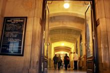 L'entrée de l'université Paris-Sorbonne, le 10 octobre 2006