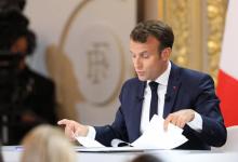 Le président Emmanuel Macron livre devant la presse ses réponses au grand débat, le 25 avril 2019 à Paris