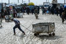 Dans le camp d'al-Hol, dans le nord-est de la Syrie, le 28 mars 2019