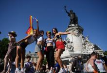 La Marche de fierté Place de la Republique à Paris le 29 juin 2019