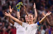 Amandine Henry, capitaine de l'équipe de France de foot féminin, auteur du deuxième but contre le Brésil, le 23 juin 2019 au Havre