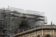 Le bâchage de la cathédrale Notre-Dame de Paris débute le 23 avril 2019