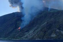 Le Stromboli est entré en éruption mercredi. 