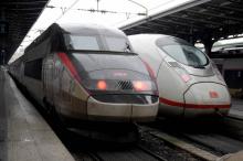 Des trains gare de l'Est à Paris le 11 janvier 2019