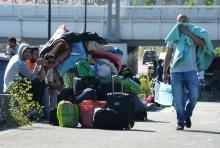 Des migrants dans la rue, le 29 juin 2015 à Bordeaux