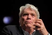 Bernard Tapie, lors d'une conférence à Liège, le 27 septembre 2018