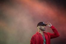 Le rappeur Booba au festival des Vieilles Charrues le 18 juillet 2019