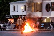 Heurts entre manifestants et forces de police, le 24 octobre 2019 au Port, sur l'île de La Réunion