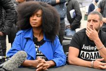 Assa Traoré, soeur d'Adama, donne une conférence de presse le 9 juin 2020 à Paris