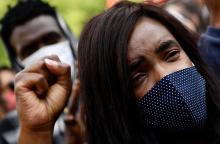 Manifestation place de la République à Paris, le 9 juin 2020