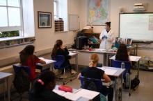 Salle de classe pendant le confinement 