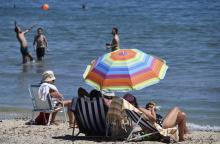 La plage de Palavas-les-Flots, le 23 juin 2020 dans l'Hérault