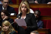 La députée Barbara Pompili (LREM), présidente de la Commission du développement durable, à l'Assemblée nationale le 22 mai 2018