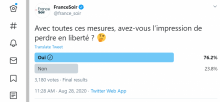 sondage liberté