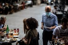 Terrasse de restaurant à Paris le 15 juin 2020