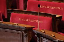 Banc des ministres à l'Assemblée nationale.