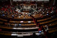 L'hémicyle de l'Assemblée nationale à Paris, le 6 octobre 2020