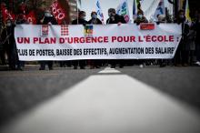 Manifestation à Pau devant les services du rectorat, le 10 novembre 2020