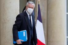 Le ministre de l'Economie Bruno Le Maire à la sortie de l'Elysée, le 6 janvier 2021 à Paris