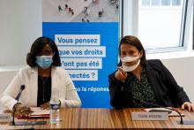 Elisabeth Moreno lors d'une conférence de presse à Paris en novembre 2020