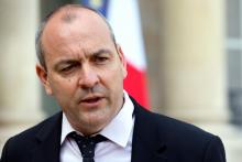 Le secrétaire général de la CFDT, Laurent Berger, à l'Elysée à Paris le 29 avril 2021