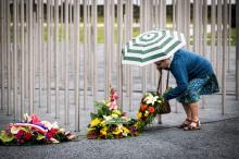 Le monument aux victimes de l'explosion d'AZF, photographiés à Toulouse le 6 septembre 2021