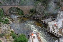 Barrage de Poutès à Monistrol d'Allier, le 25 août 2021