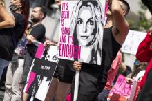 Des centaines de fans étaient venus supporter Britney Spears lors de l'audience de levée de sa tutelle fin septembre 2021