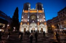 Hommage aux trois victimes de l'attaque au couteau du 29 octobre 2020, à Nice le 29 octobre 2021