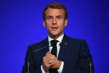 Le président Emmanuel Macron le 1er novembre 2021 à la COP26 à Glasgow