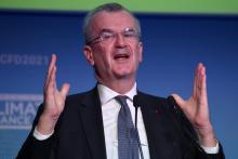 Le gouverneur de la Banque de France François Villeroy de Galhau, à Paris, le 26 octobre 2021