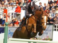 Le cavalier français Edouard Mathé en 2003 à La Baule