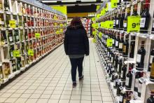 Dans les rayons d'un supermarché en France, en novembre 2016