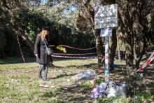 Un cimetière sauvage où sont enterrés des enfants de harkis, à Laudun-l'Ardoise (France) le 5 février 2022