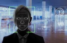 Un visage scanné par la technologie de reconnaissance faciale.