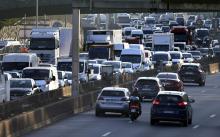 Embouteillage sur le périphérique parisien en novembre 2020