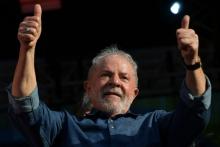 L’ex-président brésilen Luiz Inacio Lula da Silva à Sao Paulo lors d’un rassemblement pour la journée internationale des travailleurs le 1er mai 2022
