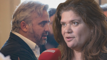 Alexis Corbière et Raquel Garrido, à l'Assemblée nationale le 21 Juin 2022 (montage)