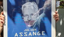 Photographie prise lors de la manifestation pour Assange