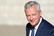 Le ministre de l'Economie Bruno Le Maire à la sortie de l'Elysée, le 24 août 2022 à Paris